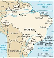 Landkarte Brasilien